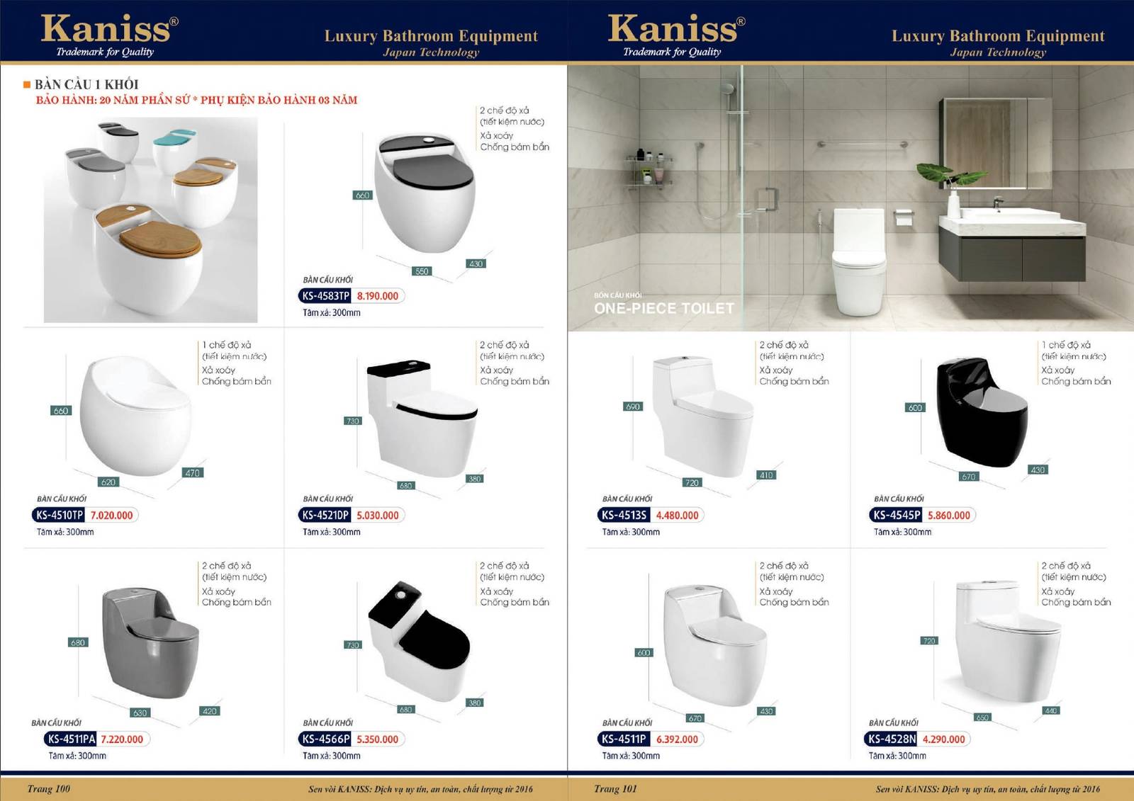 Catalogue và Bảng giá Thiết bị vệ sinh KANISS mới nhất /Page 51